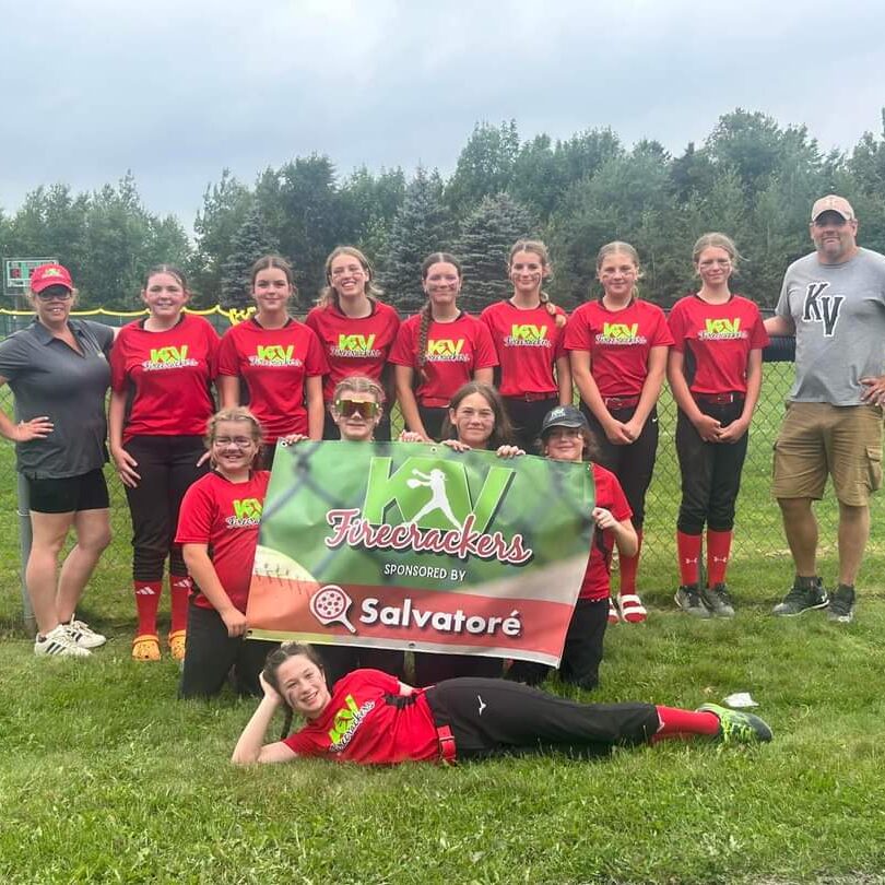 U13 Firecrackers with Salvore banner provincials